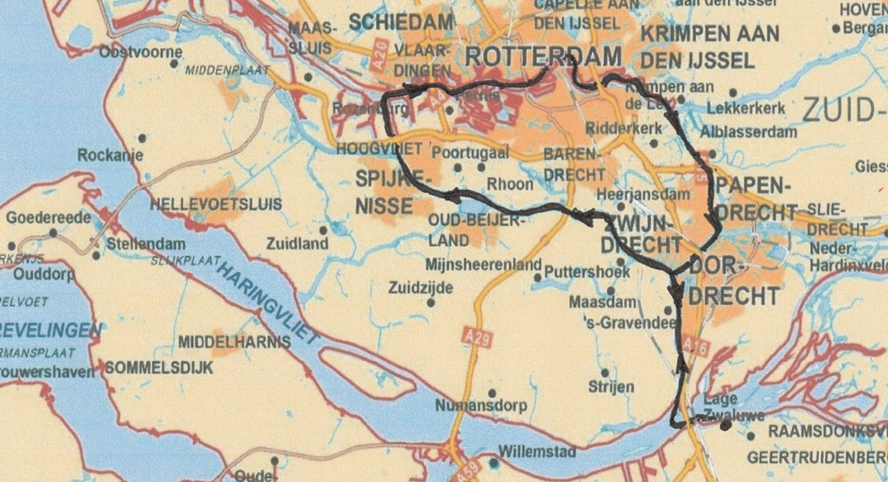 Voorjaarsexcursie 2025 vaarroute