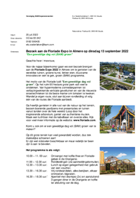 Najaarsbijeenkomst Floriade